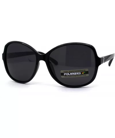 Womens Polarized Anti-glare Plastic Designer Butterfly Light Weight Sunglasses - All Black - CK196EY6MLW $10.23 Butterfly