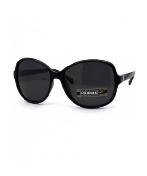 Womens Polarized Anti-glare Plastic Designer Butterfly Light Weight Sunglasses - All Black - CK196EY6MLW $10.23 Butterfly