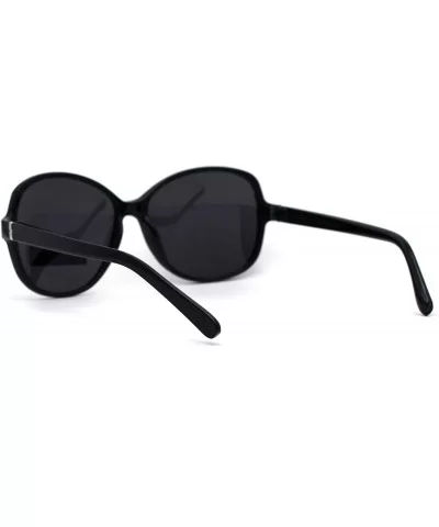 Womens Polarized Anti-glare Plastic Designer Butterfly Light Weight Sunglasses - All Black - CK196EY6MLW $10.23 Butterfly