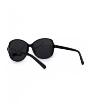 Womens Polarized Anti-glare Plastic Designer Butterfly Light Weight Sunglasses - All Black - CK196EY6MLW $10.23 Butterfly