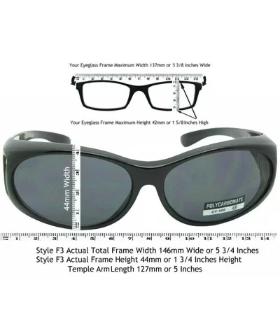 Small Polarized Fit Over Sunglasses F3 - Blue Marble-med Dark Gray Lens - CS186N6IGOY $14.28 Wrap