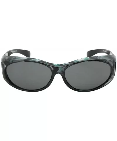 Small Polarized Fit Over Sunglasses F3 - Blue Marble-med Dark Gray Lens - CS186N6IGOY $14.28 Wrap