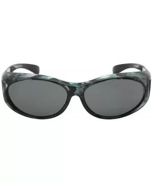 Small Polarized Fit Over Sunglasses F3 - Blue Marble-med Dark Gray Lens - CS186N6IGOY $14.28 Wrap