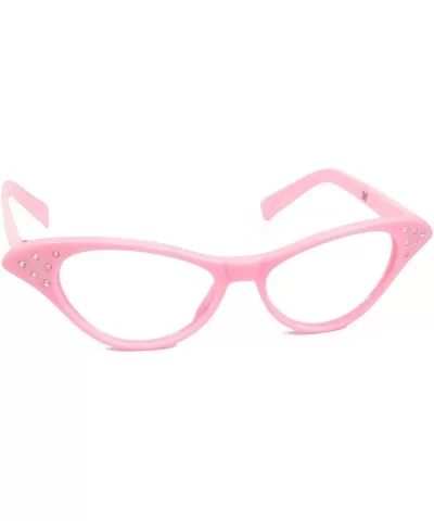 Womens Cat Eye Rhinestone Glasses - Light Pink - C211V7EBA8P $5.28 Cat Eye