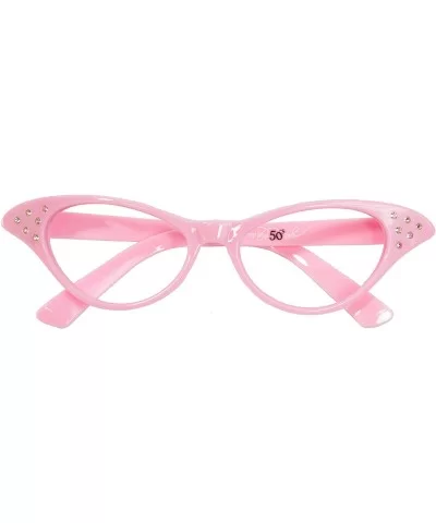 Womens Cat Eye Rhinestone Glasses - Light Pink - C211V7EBA8P $5.28 Cat Eye