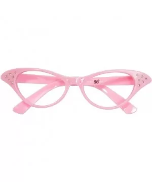 Womens Cat Eye Rhinestone Glasses - Light Pink - C211V7EBA8P $5.28 Cat Eye