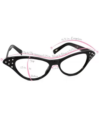 Womens Cat Eye Rhinestone Glasses - Light Pink - C211V7EBA8P $5.28 Cat Eye