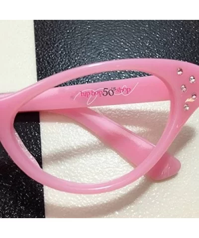 Womens Cat Eye Rhinestone Glasses - Light Pink - C211V7EBA8P $5.28 Cat Eye