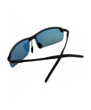 Rimless Big Polarized Sunglasses for Men Sports Al-Mg Metal Frame UV Protection Driving Fishing Sun Glasses - CS18422IY6H $16...