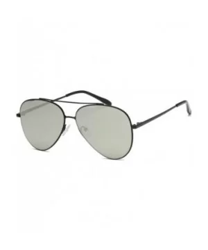 Unisex Aviator Sunglasses Mirrored CR39 Lens Metal Frame-Matte Black Frame/Silver Lens - CX180OZOE6Z $8.27 Aviator