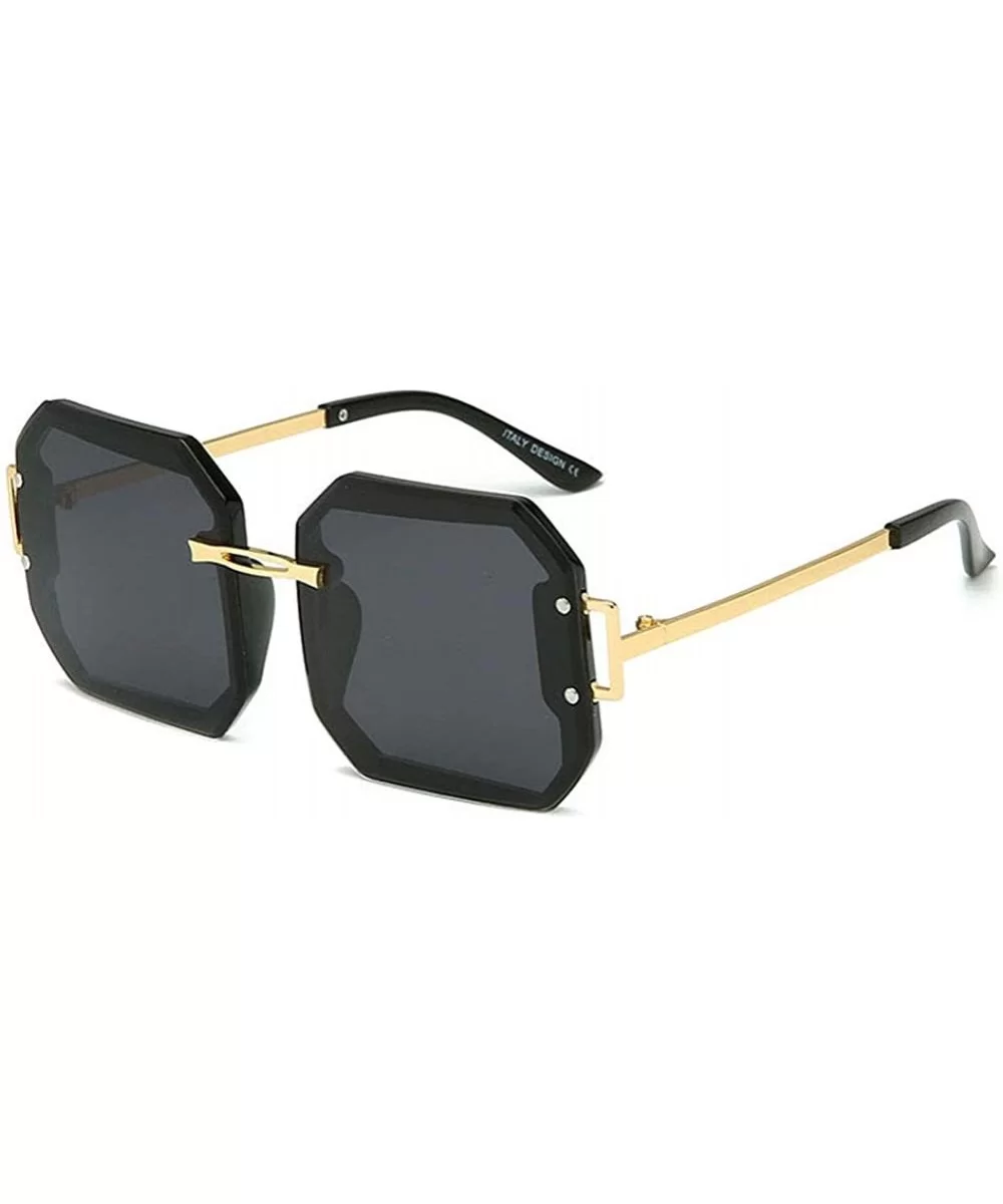 Ladies Rectangular Polarized Sun- Stylish Large Frame UV Protection - C2 - CA197HK0MYK $41.44 Rectangular