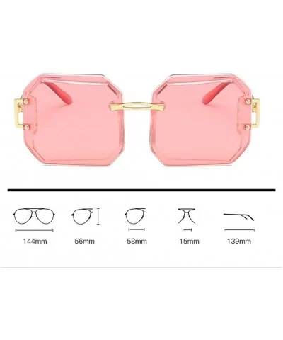 Ladies Rectangular Polarized Sun- Stylish Large Frame UV Protection - C2 - CA197HK0MYK $41.44 Rectangular