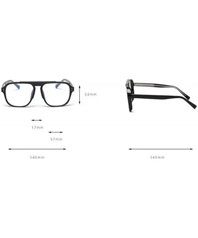 2020 TR90 male night vision driving fishing square transparent glasses frame female brand design flat mirror - C21904WR7D5 $1...