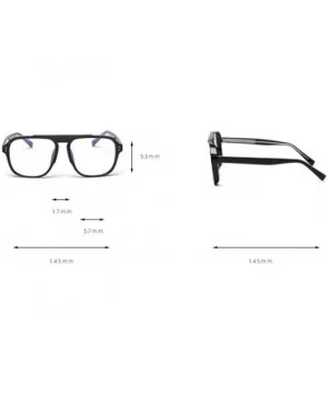 2020 TR90 male night vision driving fishing square transparent glasses frame female brand design flat mirror - C21904WR7D5 $1...