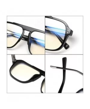 2020 TR90 male night vision driving fishing square transparent glasses frame female brand design flat mirror - C21904WR7D5 $1...