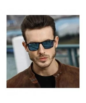 Polarized Sports Driving Sunglasses For Men-Square Anti-glare Shade Glasses - E - C7190EGD7GW $27.46 Goggle