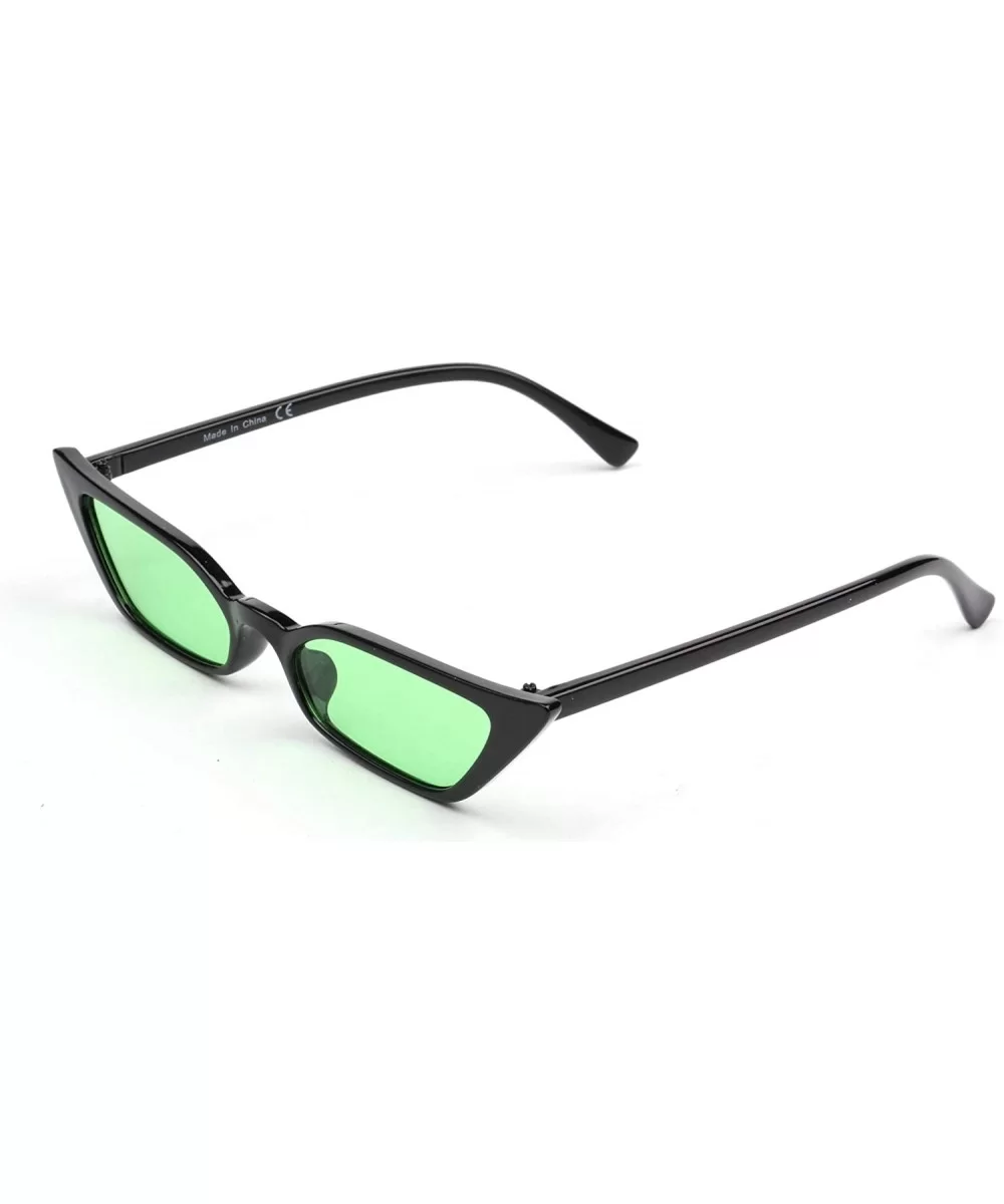 Rock a fashionable trend with these small high pointed cat-eye Sunglasses - Green - C418WU0TCZ9 $13.08 Goggle