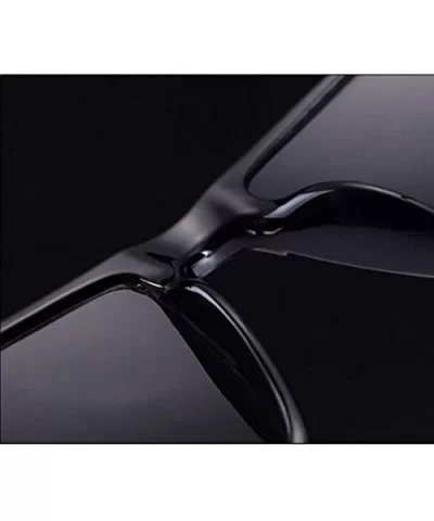 Polarized Sports Driving Sunglasses For Men-Square Anti-glare Shade Glasses - E - C7190EGD7GW $27.46 Goggle