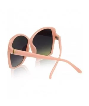 Oversized Sunglasses For Women/Men Square Butterfly Sun Glasses UV400 Protection - Pink - CS18W5HQMCU $8.87 Wrap