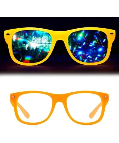 Glow In The Dark Diffraction Glasses - Rave Festival Glasses - Orange - CN18KKW3E5G $8.92 Square