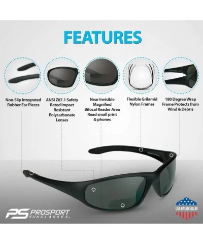 Bifocal Sunglass Readers ANSI Z87 Safety Grey Clear Yellow HD Outdoor - Smoke - CO18DT5Q8I3 $16.35 Wrap