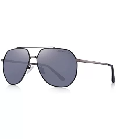 DESIGN Men Classic Pilot Sunglasses HD Polarized Sun Glasses For C01 Black - C03 Silver - CC18XE0QC4E $16.89 Aviator