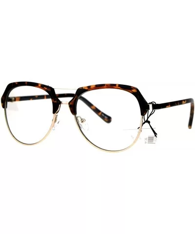 Vintage Retro Fashion Clear Lens Glasses Womens Designer Style Eyewear - Tortoise Gold - C518674RHOO $6.86 Aviator