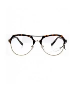 Vintage Retro Fashion Clear Lens Glasses Womens Designer Style Eyewear - Tortoise Gold - C518674RHOO $6.86 Aviator