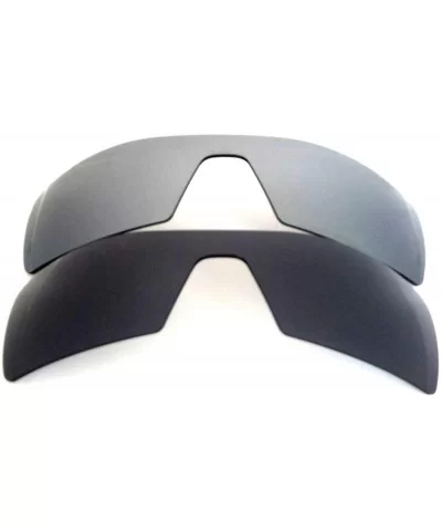 Replacement Lenses Oil Rig Black&Ash Gray Color Polarized 2 Pairs - Black&gray - CR12C19SV4L $14.34 Oversized