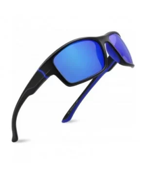 Polarized Sports Sunglasses for Men Women for Running Fishing Driving CS-MJ8014 - Red+blue - CK18ZLKOHR5 $13.48 Sport