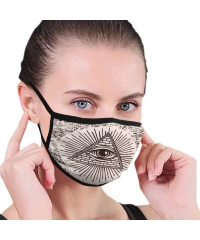 Washable and Reusable Face Mouth Shield All Seeing Eye of god Inside Triangle Pyramid Skiing Cover - S11 - CG190N7U6ZQ $10.69...