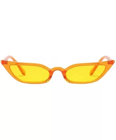 Women Vintage Cat Eye Sunglasses Retro Small Frame UV400 Eyewear Fashion Ladies - Yellow - CU18RZM2C2D $4.90 Aviator