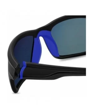 Polarized Sports Sunglasses for Men Women for Running Fishing Driving CS-MJ8014 - Red+blue - CK18ZLKOHR5 $13.48 Sport