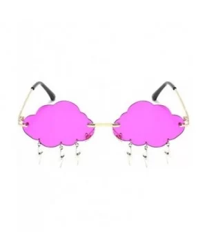 YUMIAOGLS Party Cloud Lightning Sunglasses forWomen/Men Rimless Funny Hip Hop Sun Glasses UV400 - C1 - CG1908D53ZZ $8.46 Rimless