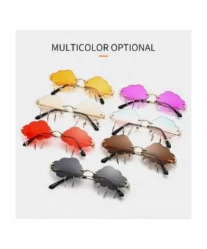 YUMIAOGLS Party Cloud Lightning Sunglasses forWomen/Men Rimless Funny Hip Hop Sun Glasses UV400 - C1 - CG1908D53ZZ $8.46 Rimless