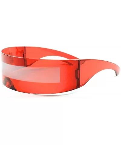 Anime Cosplay Robot Party Costume Futuristic Novelty Lens Sun Glasses - Red - C2189AML9M5 $11.92 Wrap