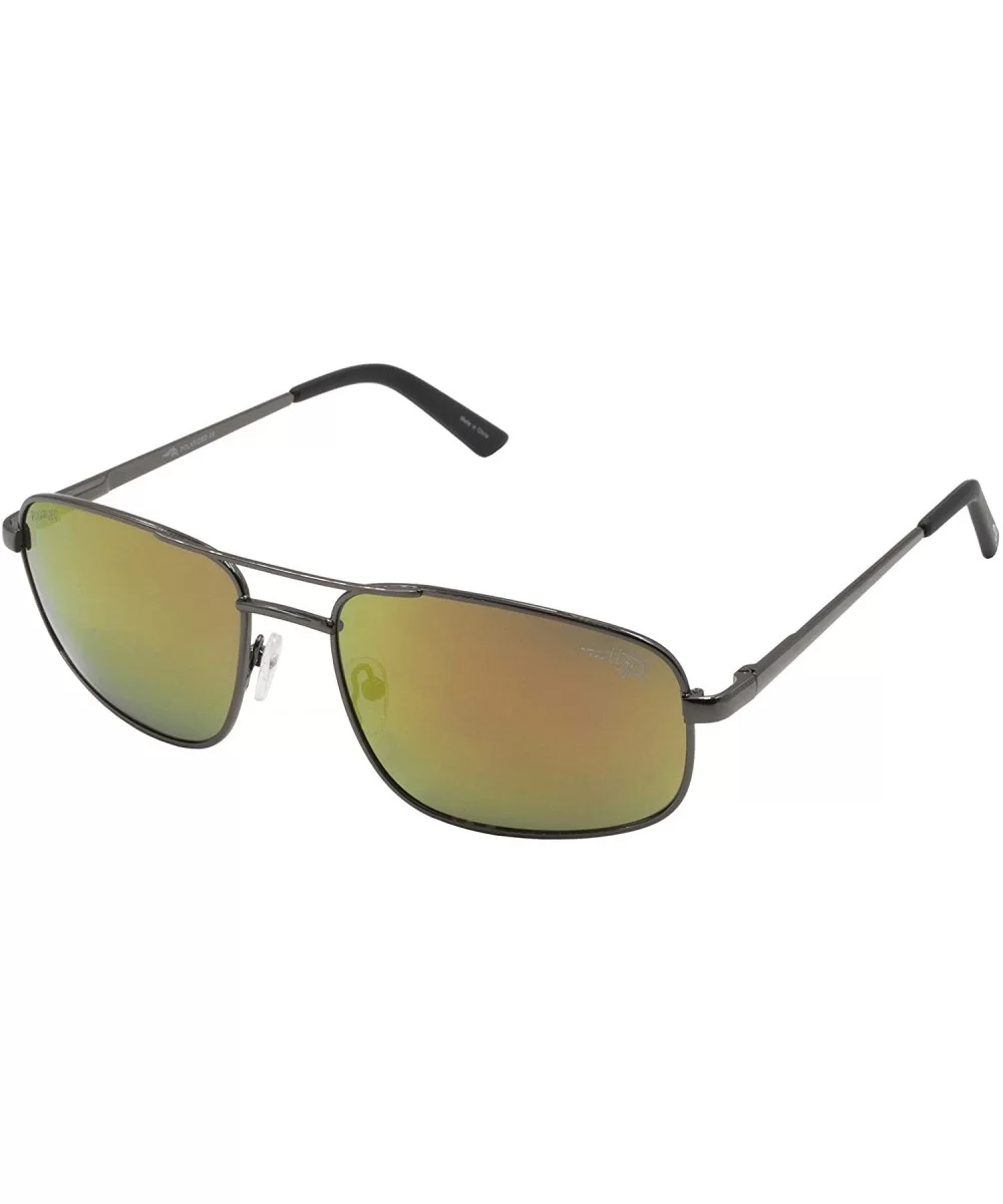 Men's DeSoto Polarized Aviator Sunglasses - Shiny Silver - C718MCNDC3C $15.13 Aviator