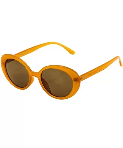 Oval Vintage NIRVANA Kurt Cobain Round Sunglasses For Women Men Eyewear - Orange - CF186TTU644 $5.75 Oversized