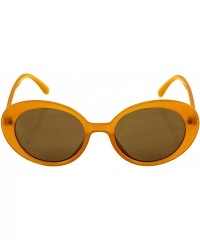 Oval Vintage NIRVANA Kurt Cobain Round Sunglasses For Women Men Eyewear - Orange - CF186TTU644 $5.75 Oversized