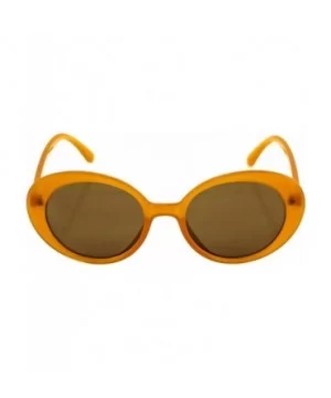 Oval Vintage NIRVANA Kurt Cobain Round Sunglasses For Women Men Eyewear - Orange - CF186TTU644 $5.75 Oversized