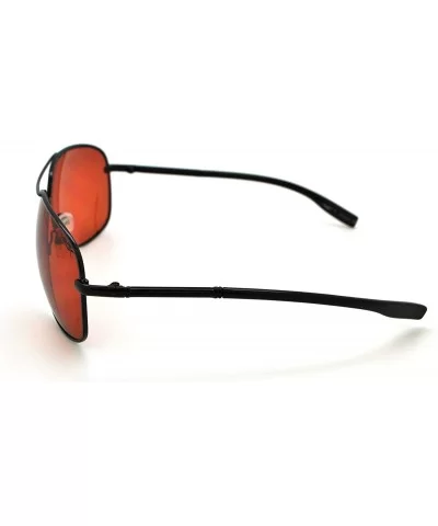 Mens & Womens Aviator High-Definition Sunglasses w/FREE Microfiber Pouch - Black - C012KWOV8AP $8.39 Rectangular