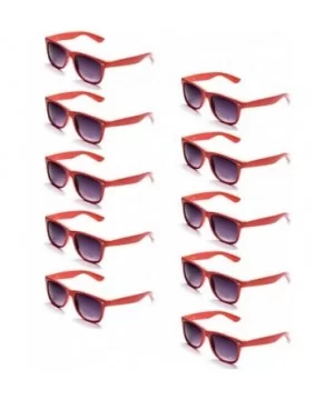 100% UV Protection Wholesale Multi PACK Unisex 80'S Retro Style Promotional Sunglasses - Red 10-pack - CP185SDO3KQ $10.65 Square