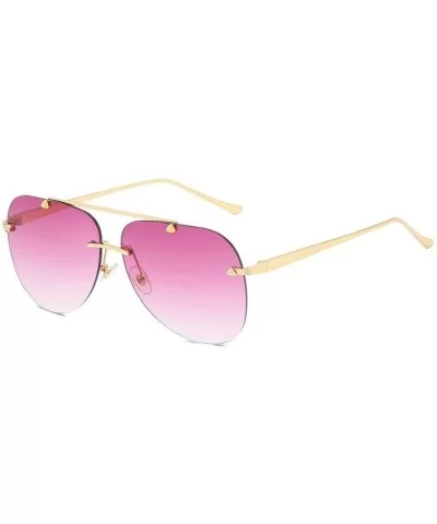 Sunshades Personality Aviator Sunglasses Ms. Sunglasses Ocean Piece Casual Fashion Sunglasses (Color F) - F - CU199MS5HTM $41...