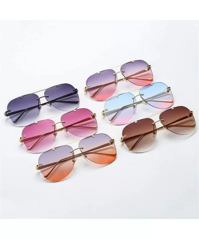 Sunshades Personality Aviator Sunglasses Ms. Sunglasses Ocean Piece Casual Fashion Sunglasses (Color F) - F - CU199MS5HTM $41...