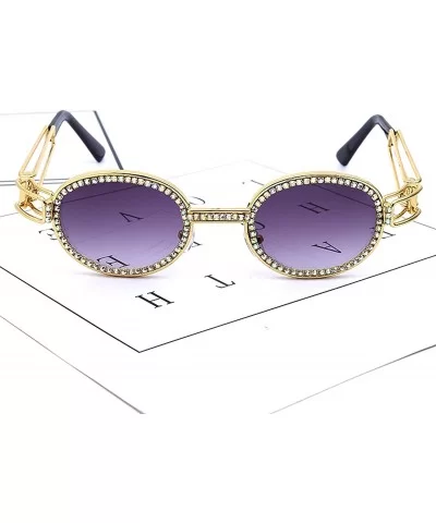 Vintage Small Round Diamond Sunglasses Women 2019 Er Fashion Steampunk Colorful Rhinestone Shades UV400 Oculos - CS198AI5C52 ...