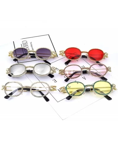 Vintage Small Round Diamond Sunglasses Women 2019 Er Fashion Steampunk Colorful Rhinestone Shades UV400 Oculos - CS198AI5C52 ...