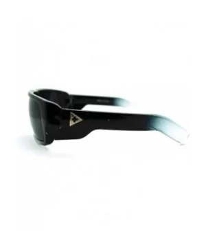 Men's Designer Fashion Sunglasses Flat Top Rectangular Cross - Black Clear - C111N4BV6CP $8.54 Rectangular