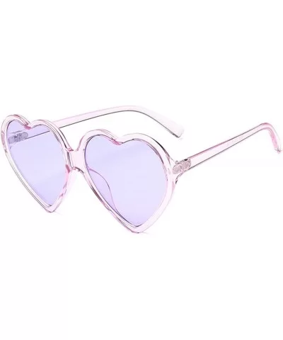 Yellow Pink Red Glasses Large Women Lady Girls Oversized Heart Shaped Retro Sunglasses Cute Love Eyewear - C02 - CR18W6I068R ...