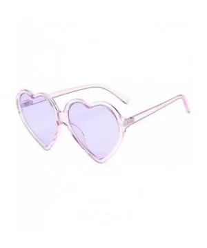 Yellow Pink Red Glasses Large Women Lady Girls Oversized Heart Shaped Retro Sunglasses Cute Love Eyewear - C02 - CR18W6I068R ...