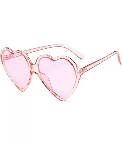 Yellow Pink Red Glasses Large Women Lady Girls Oversized Heart Shaped Retro Sunglasses Cute Love Eyewear - C02 - CR18W6I068R ...